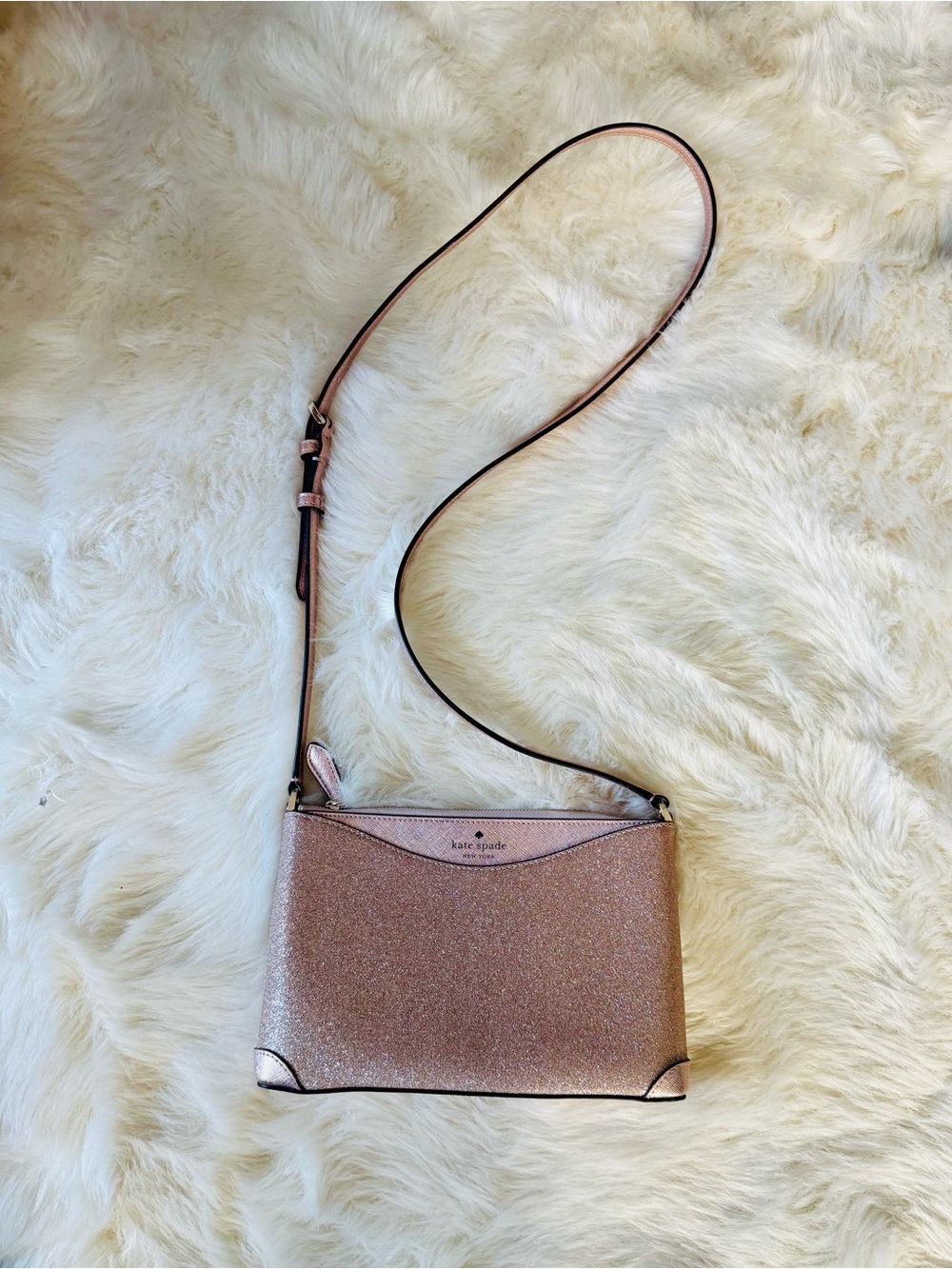 kate spade Glitter Gold Crossbody with Adjustable Strap - Picture 4 of 8